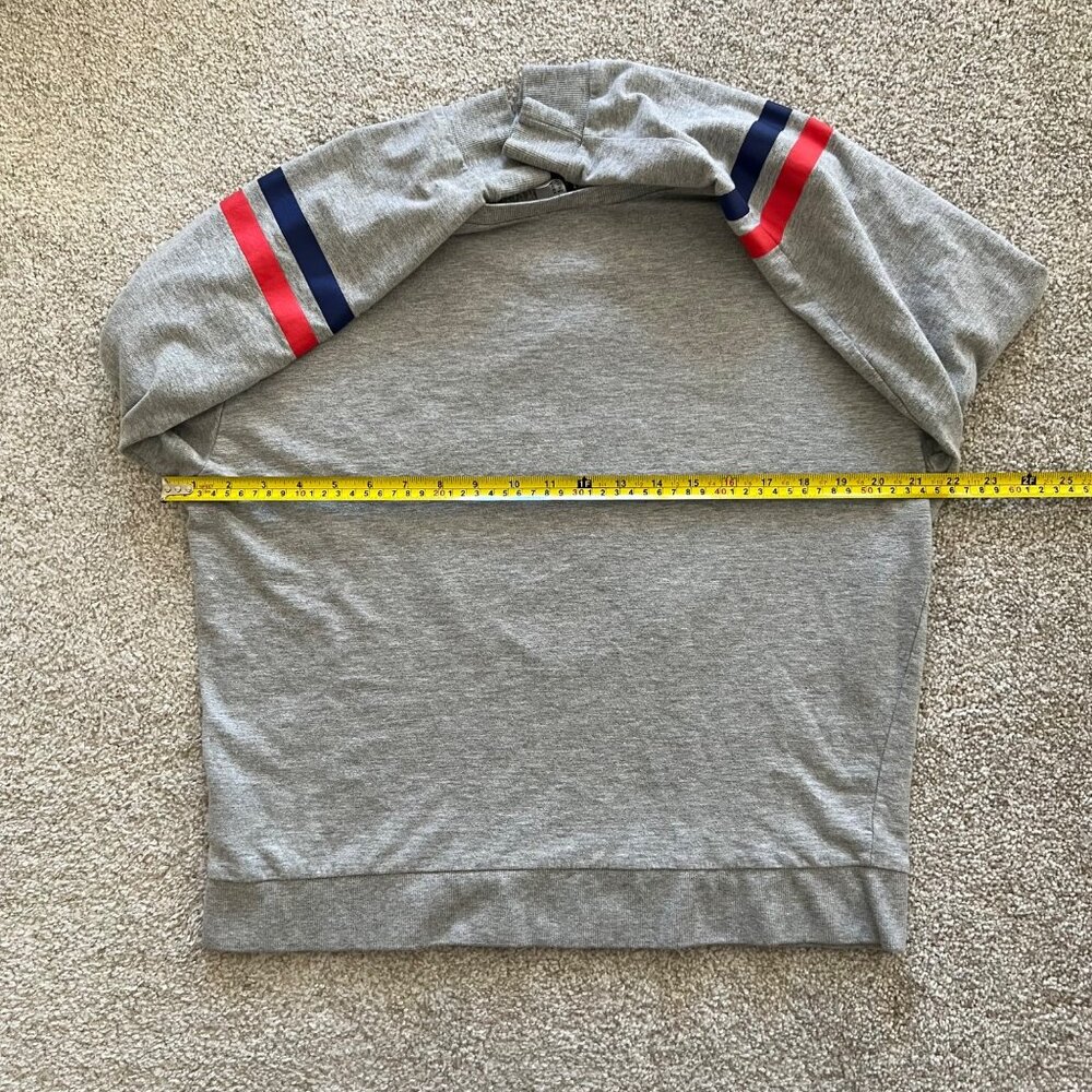 NASA Lightweight Gray Pullover Sweater with Blue and Red Stripes M - Picture 6 of 6